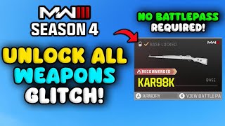 🔥MW3 INSTANT Unlock All Glitch!🔥 (DO THIS NOW!) - Kar98k Unlock / MW3 Season 4 Glitch
