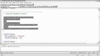 SQL Server Using the Update ( ) Function
