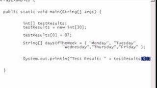 Java Video Tutorial 8: Arrays