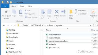 Codible SQLite video 3: SQLite3 - how to create tables and upload csv data