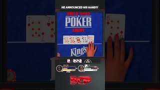 He announced his HAND?! $200/$400 Cash Game | High Stakes Poker #shorts