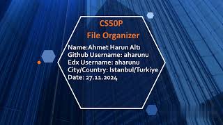 CS50P Final Project - Organize Your Files Easily with Python | File Organizer Tool