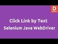 Click Link by text Selenium Java WebDriver
