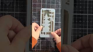 Monoprint Mondays featuring the Pine Tree Center stencil