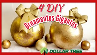 DIY: ESFERAS y ORNAMENTOS GIGANTES para NAVIDAD 🎄DOLLAR TREE CHRISTMAS DIYS