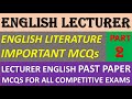 PPSC English Lecturer Preparation| English Literature MCQs| FPSC English Lecturer Preparation| Lit