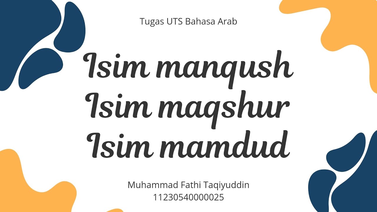 MUDAHH!!! PENGERTIAN ISIM MANQUSH ISIM MAQSHUR DAN ISIM MAMDUD KOMPLIT ...