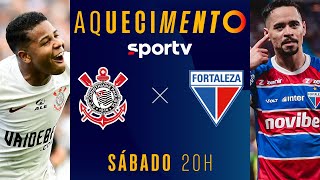 CORINTHIANS X FORTALEZA | AQUECIMENTO AO VIVO E COM IMAGENS | BRASILEIRÃO 2024 | #live | sportv