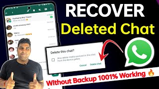 How to recover deleted chats on whatsapp without backup | whatsapp recover chat without Backup