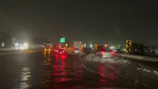Flooding on Interstate 95 in Providence, Rhode Island