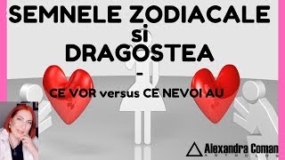 SEMNELE ZODIACALE si DRAGOSTEA | CE VOR vs CE NEVOI AU ~ by Astrolog Alexandra Coman