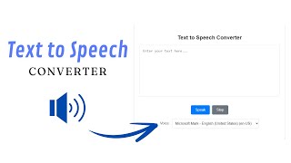How to Code a Text Speech Converter with HTML, CSS & JavaScript