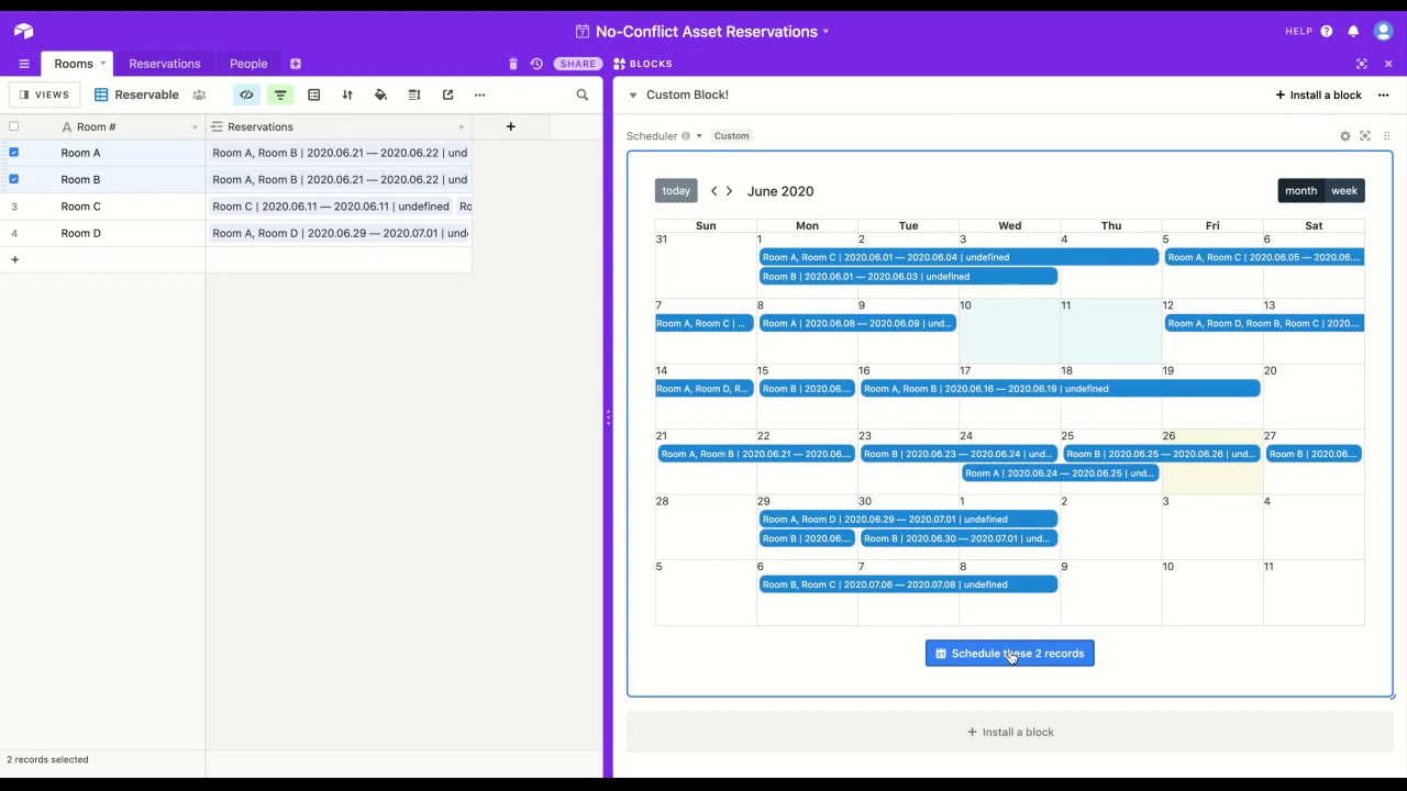 Custom Airtable Block Scheduler Youtube