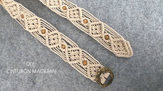 🌸TUTORIAL CINTURÓN EN MACRAME paso a paso | MACRAME BELT TUTORIAL step by step