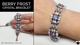 Berry Frost 8mm Crystal Chaton Beaded Bracelet Tutorial