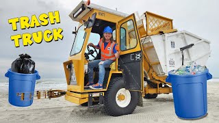 Trash Truck for Kids | Amazing Beach Garbage Truck