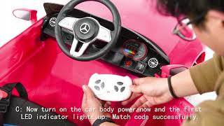 Little brown box - How to pair remote controller with 12V Licensed Mercedes Benz CLS Ride on Car