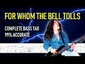 For Whom the Bell Tolls bass tab (with FULL intro)