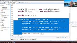 Java Array Loop dynamically insert and display values using Eclipse