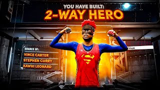 NEW "2-WAY HERO" BUILD is the BEST BUILD on NBA2K23! 100 DRIVING DUNK "DO IT ALL"  BUILD IS INSANE!