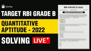 RBI Quantitative Aptitude 2022 Solved Paper | RBI Preparation and Strategy | RBI Quant 2022 Paper