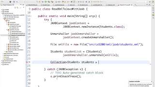 00725 Reading XML to Java Object List with JAXB