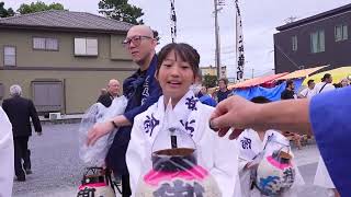 令和６年掛塚屋台祭り　お神輿神社出発から150号線を渡るまで