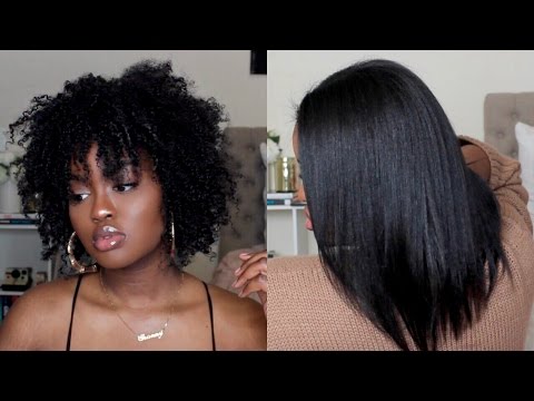 Kinky Curly to Straight Hair Tutorial- (Humidity Resistant) | Shanny Stephens Kinky Curly to Straight Hair Tutorial- (Humidity Resistant) | Shanny Stephens