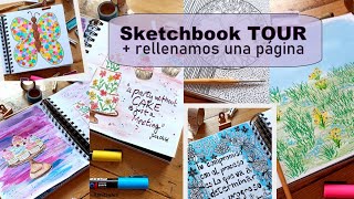 Sketchbook Frases y dibujos / TOUR y rellenamos una página.