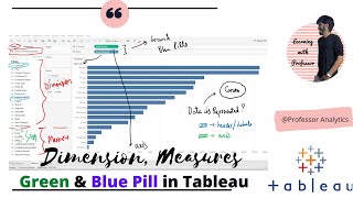 Dimension ,Measures ,Green and Blue Pill , Discrete vs Continuous Comprehensive Tutorial for Tableau