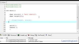46 strcpy String Copy Function in C Programming Language Video Tutorial