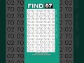 Find 07👆#shorts #riddles #iqtest #puzzle #quiz #findthedifference #gaming #fyp