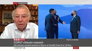 Sir David King talks about COP27 | BBC News | 7 November 2022 | Just Stop Oil