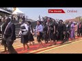President Mnangagwa arrives at the National Heroes Acre for the burial of Brig-Gen (Rtd) Mzheri.