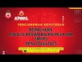 PENGUMUMAN KEPUTUSAN PEMILIHAN MPP KPBKL 2024/2025