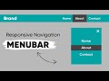 Responsive Navigation Bar using Html CSS & Javascript