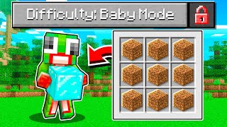 I Beat Minecraft In 5 Minutes! "BABY MODE" CHALLENGE!