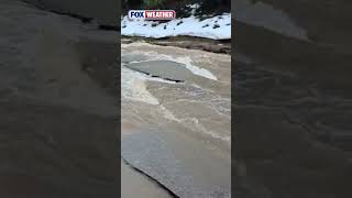 Highway in Michigan Damaged By Floodwaters