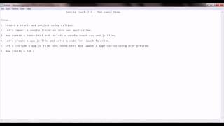 Sencha Tab panel video tutorial