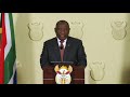 President Cyril Ramaphosa addresses members of the media on the report of the Public Protector