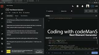 Codewars 7 kyu Next Element Generator Javascript