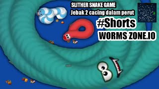 jebak 2 cacing dalam perut green worms zone.io #shorts