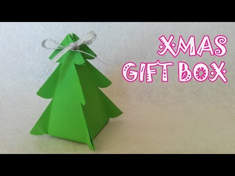 Christmas Tree Gift Box - Origami Easy Christmas Tree Gift Box - Origami Easy
