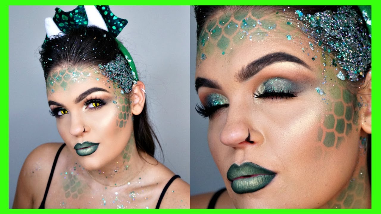Glam Dragon Halloween Makeup Youtube