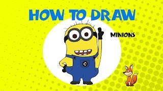 How to draw Minions - STEP BY STEP - DRAWING TUTORIAL
