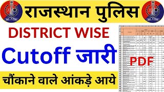 Official Cut off - Rajasthan Police district wise cut off 2022 || Rajasthan Police Cut off 2022