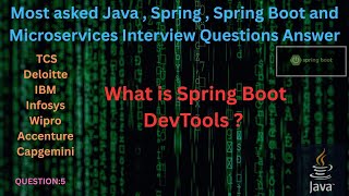 What is Spring Boot DevTools ? #springboot, #java ,#spring #devtools, #interview