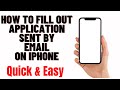 how to fill out application sent by email on iphone
