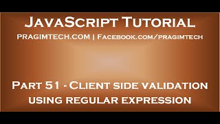 Client side validation using regular expression