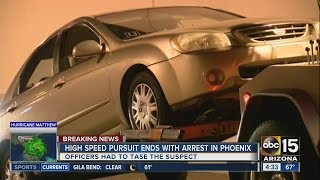 High-speed pursuit ends with arrest in Phoenix